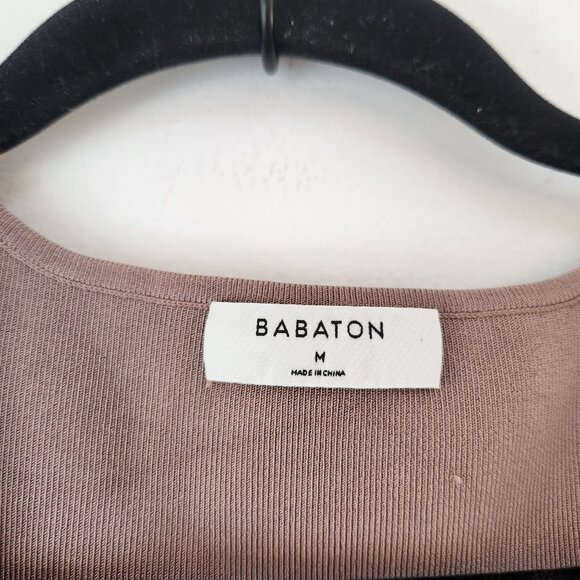 Babaton Aritizia Delmaro Dress Mauve Pink Fitted Bodycon Midi Women's M - Picture 7 of 9